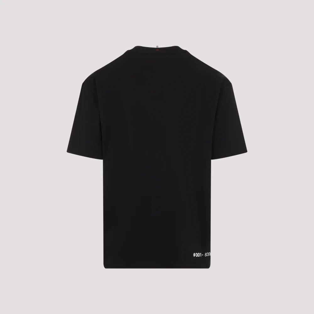 Moncler Zwarte korte mouw T-shirt Black Heren