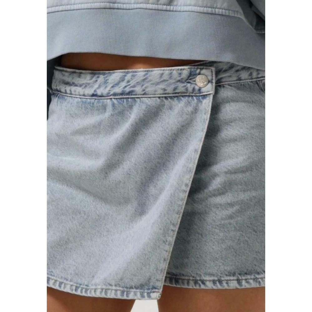 Calvin Klein Blauwe Wrap Skort voor Dames Blue Dames
