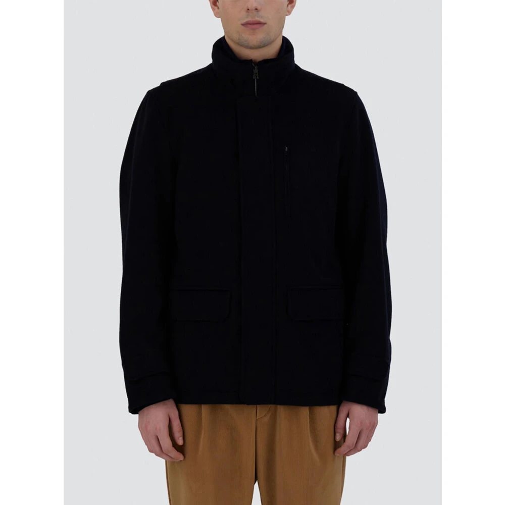 Herno Luxe Wol Kasjmier Jas Blue Heren