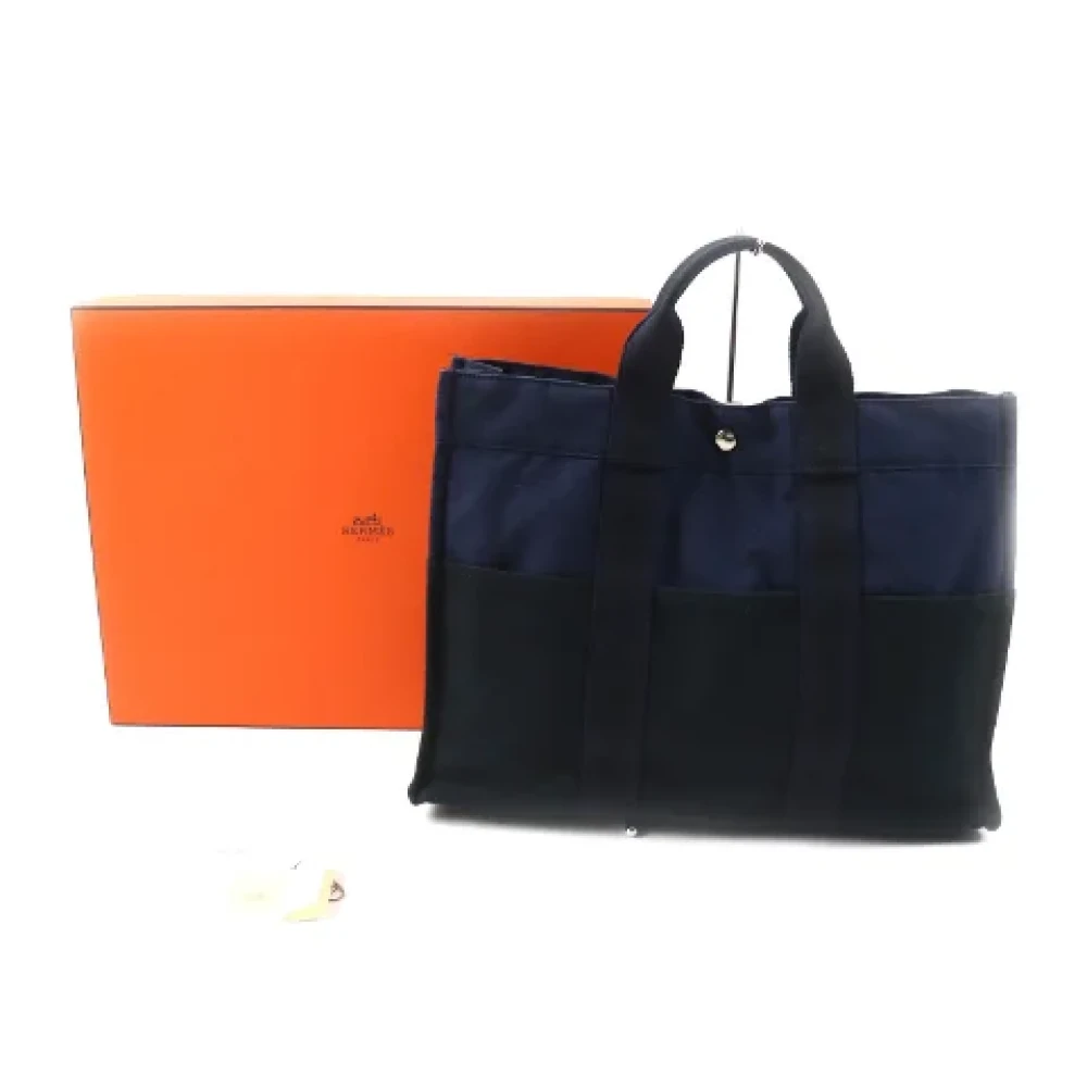 Hermès Vintage Pre-owned Cotton totes Black Dames