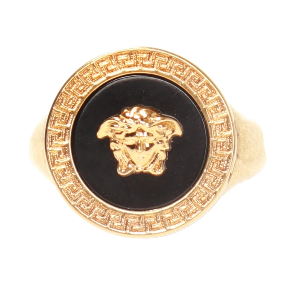 Versace Hombre Amarillo - Anillo Cabeza De Medusa - Accessories - 62 Mm