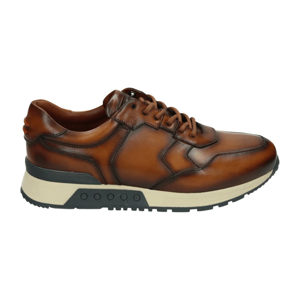 Greve Casual Leren Herenschoenen Cognac Heren Schoenen Bruin