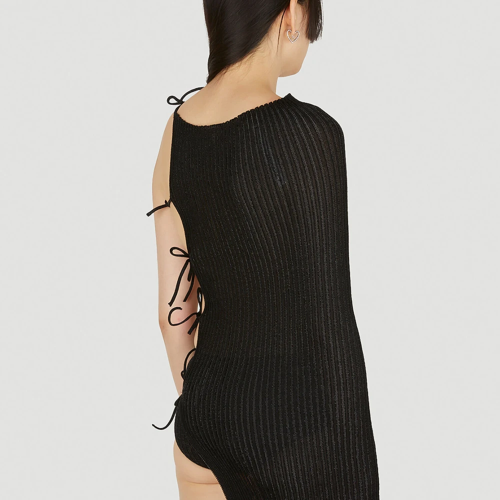 A. Roege Hove Moderne Katoenen String Shrug Black Dames