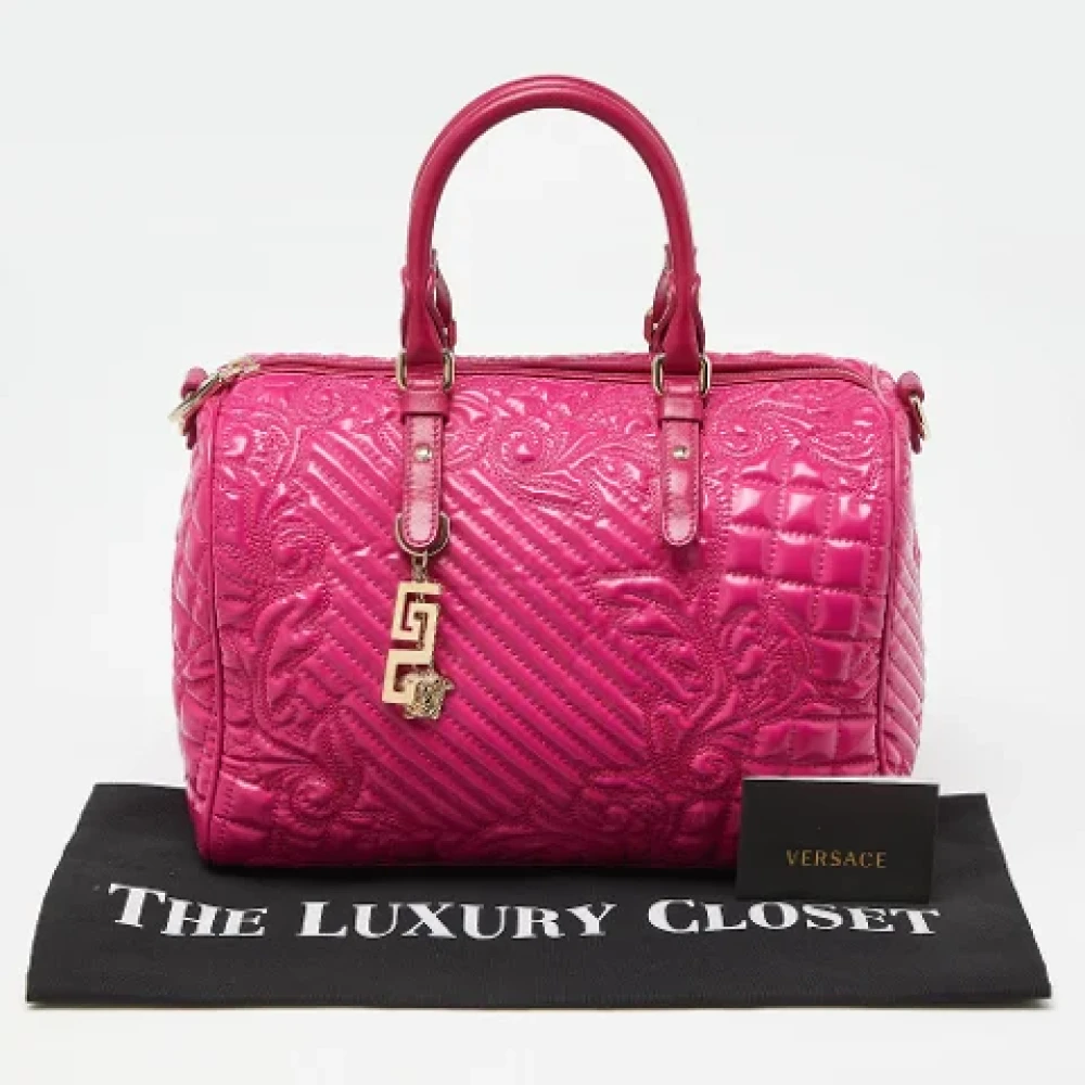Versace Pre-owned Leather handbags Pink Dames