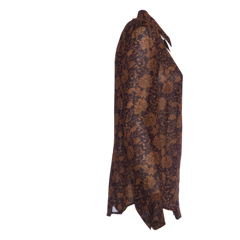 Dries Van Noten Donkerbruine Blouse Chic Casual Stijl Brown Dames