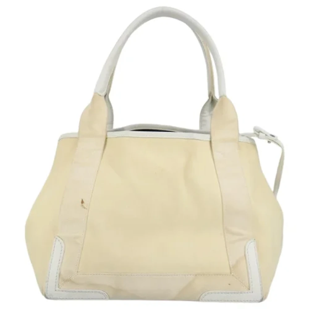 Balenciaga Vintage Pre-owned Canvas handbags Beige Dames