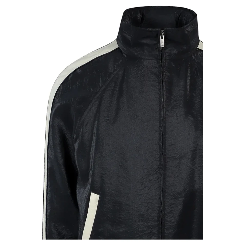 Saint Laurent Geborduurde Logo Jas Black Heren