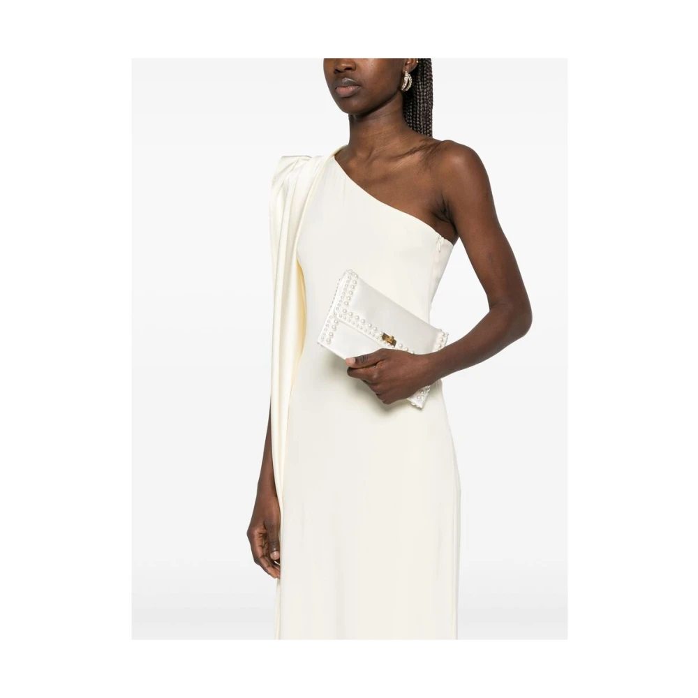 Anya Hindmarch Witte Twist-Lock Foldover Tas White Dames