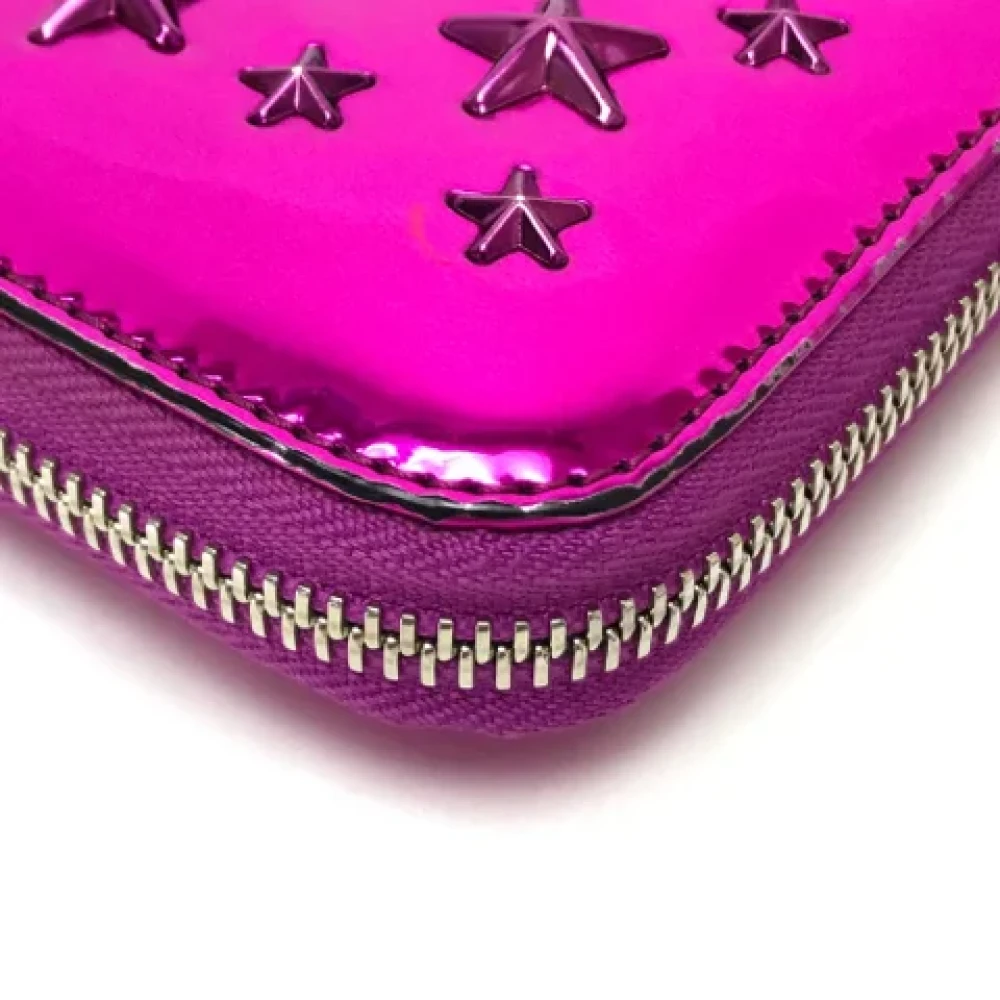 Jimmy Choo Pre-owned Leather wallets Purple Dames