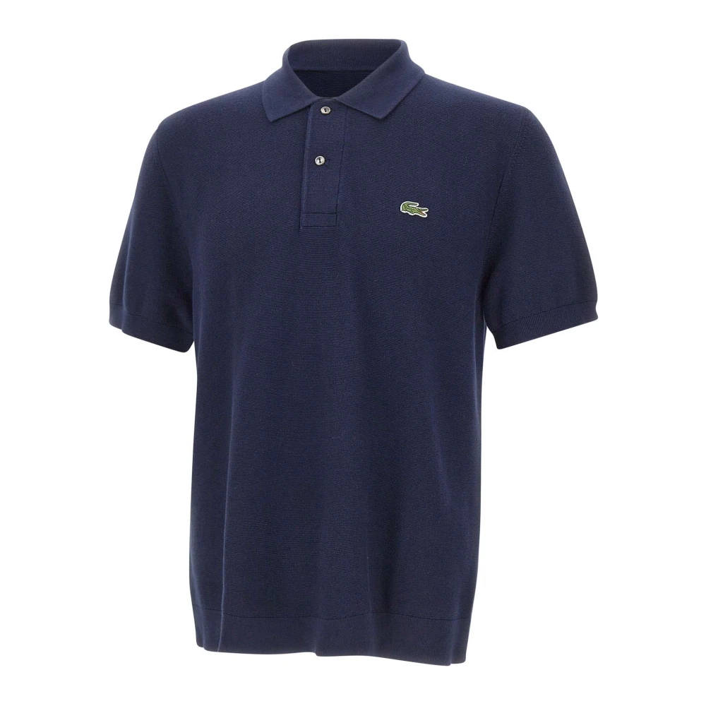 Lacoste Men's Blue Polo Shirts, L, Classic Fit Knitted Polo