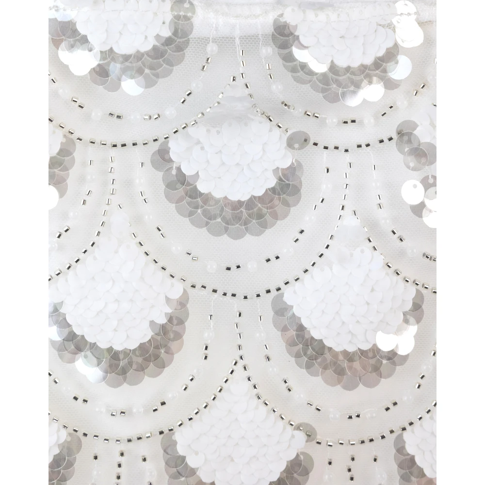 Rotate Birger Christensen Witte Sequin Slim Fit Top White Dames