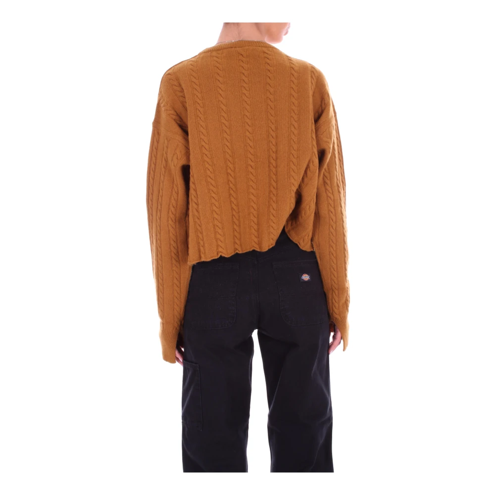 Semicouture Bruine Geborduurde Trui Brown Dames