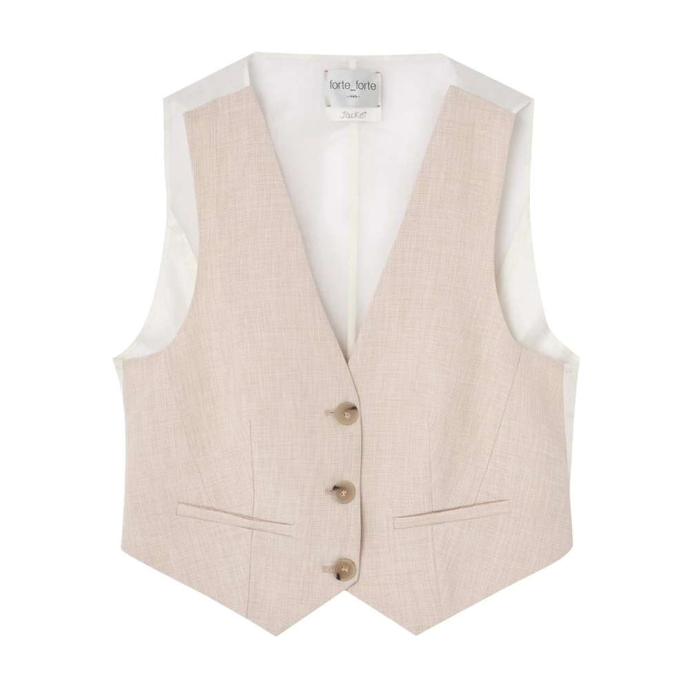 Forte Forte Women's Pink Linen Jackets - Waistcoats - M - Jackets