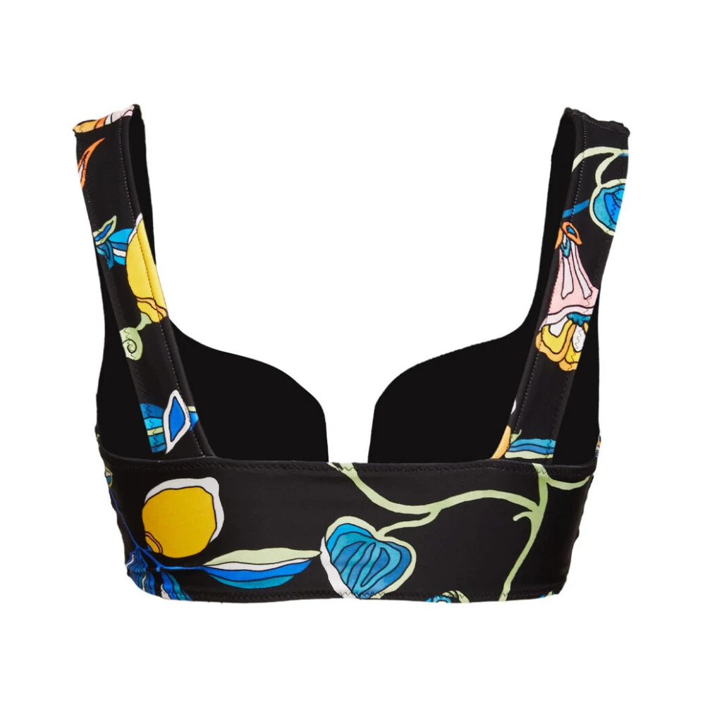 La DoubleJ Retro V-Neck Bikini Top Multicolor Dames