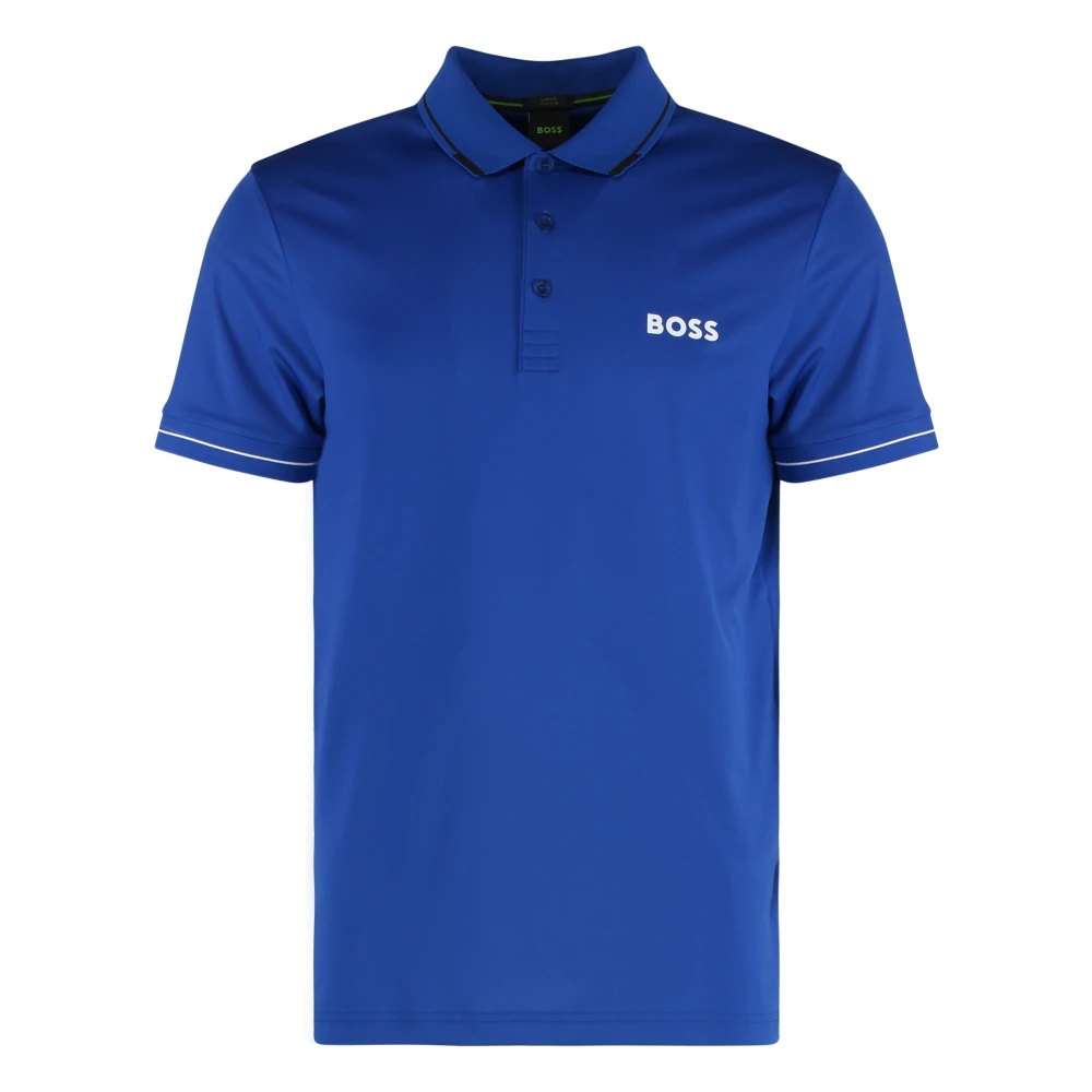 Hugo Boss Slim Fit Tekniskt Tyg Polo Skjorta Blue, Herr