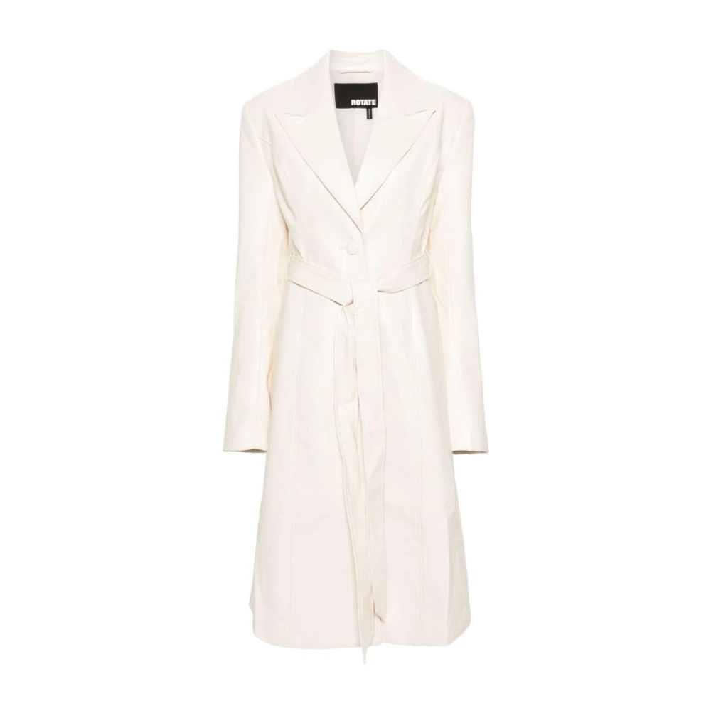 Rotate Birger Christensen Belted Coats White Dames