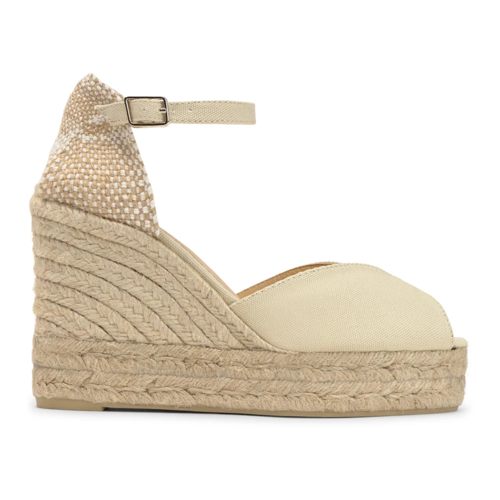 Castañer Women's Beige Bianca Espadrille Wedge - Wedges - 7 Uk - Shoes