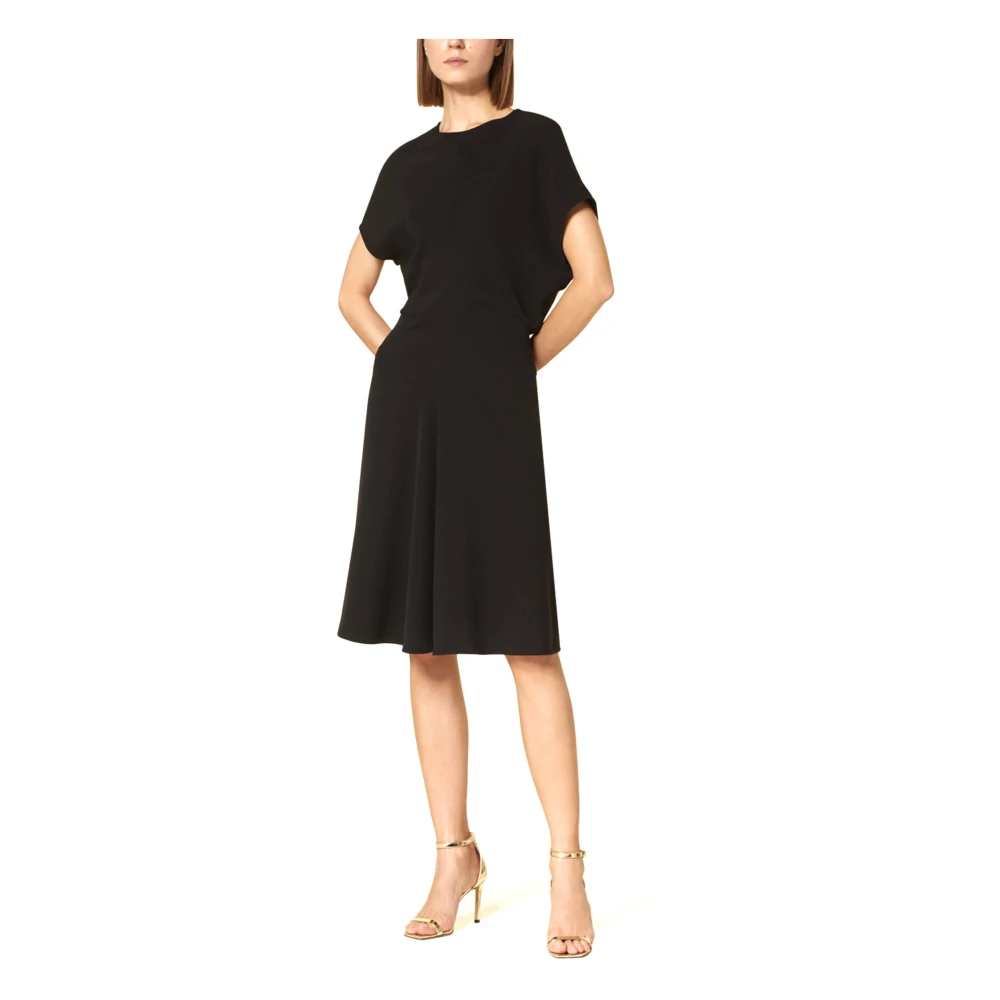 LUISA CERANO Zwarte minimalistische jurk voor vrouwen Black Dames