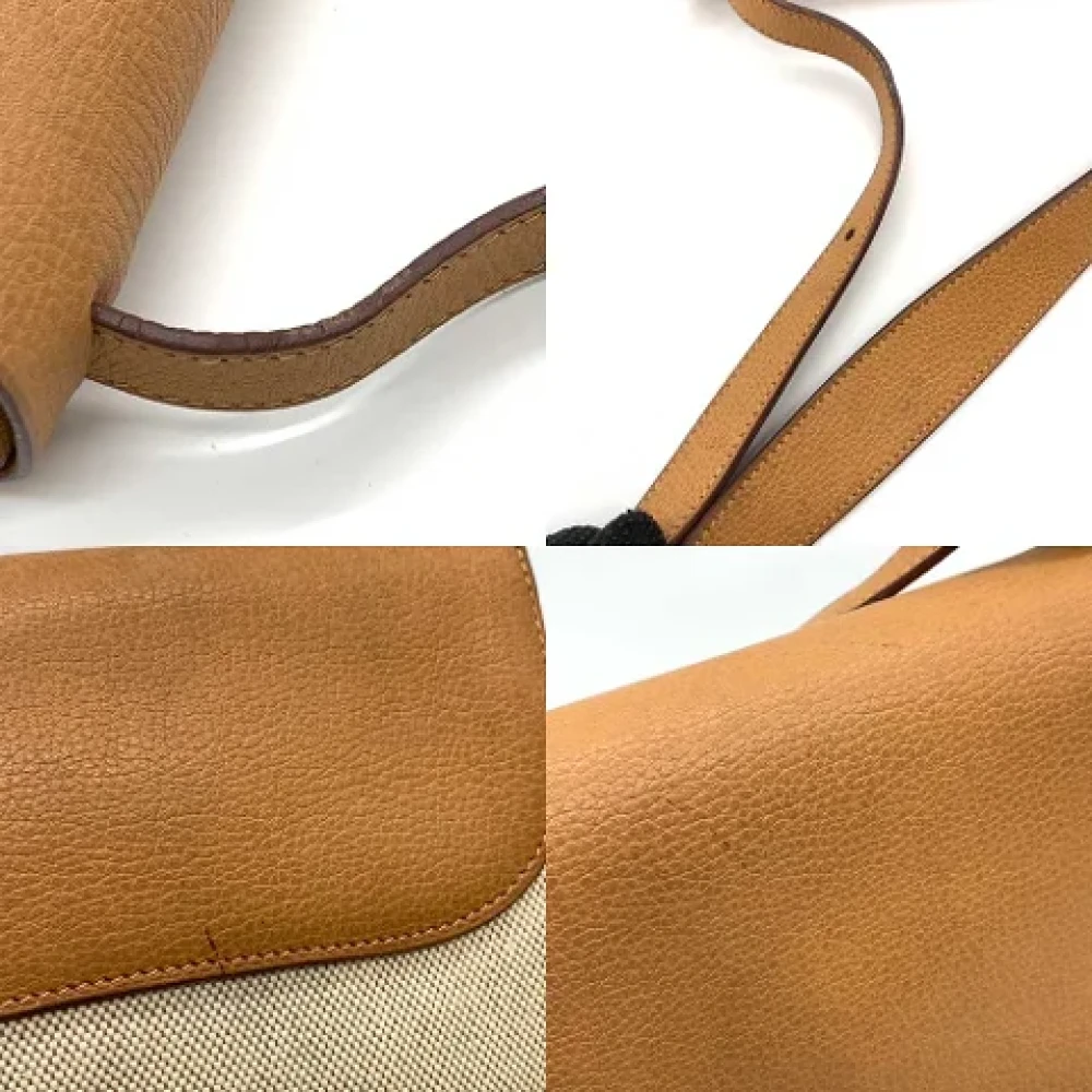 Hermès Vintage Pre-owned Canvas shoulder-bags Brown Dames