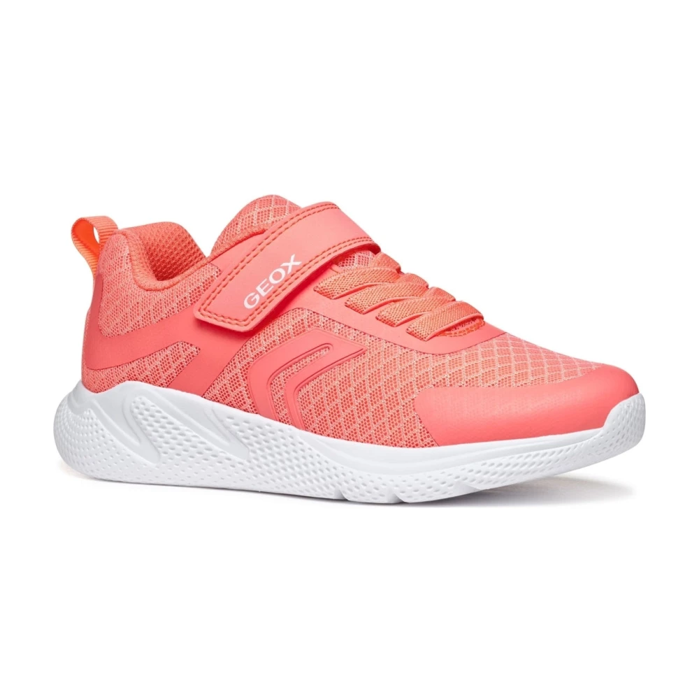 Geox Girls Orange Kids Sneakers, 28 Eu, Sprintye Trainers