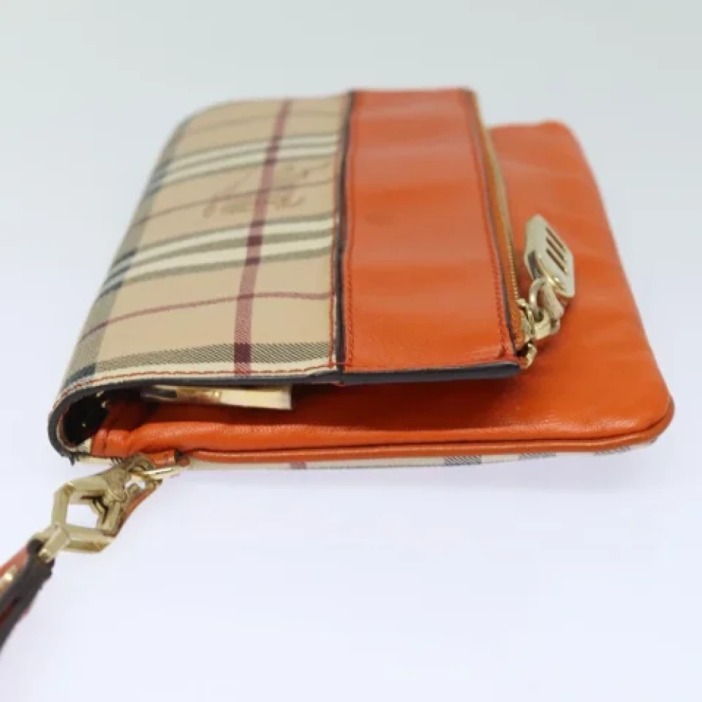 Burberry Vintage Pre-owned Leather clutches Beige Dames
