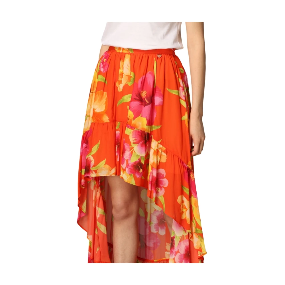 Twinset Korte Rok Casual Stijl Orange Dames