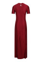 elegante-robe-longue-a-manches-courtes