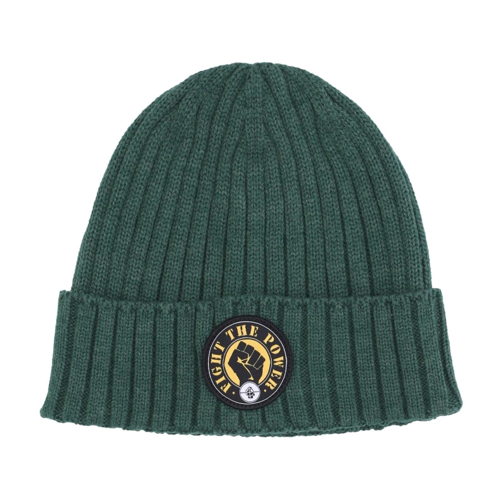 Element Geribbelde Boord Beanie Hoed Groen Green Heren