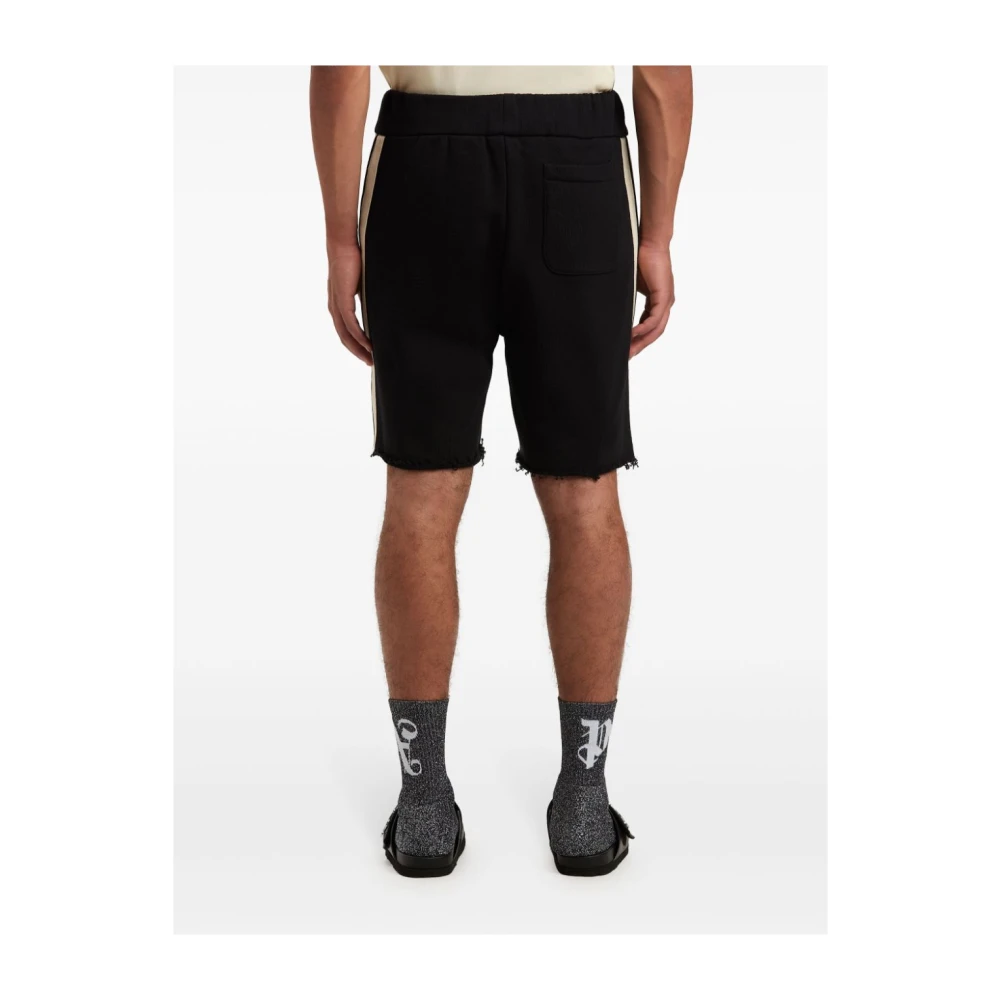 Palm Angels Zwarte Shorts met Streepdetail Black Heren