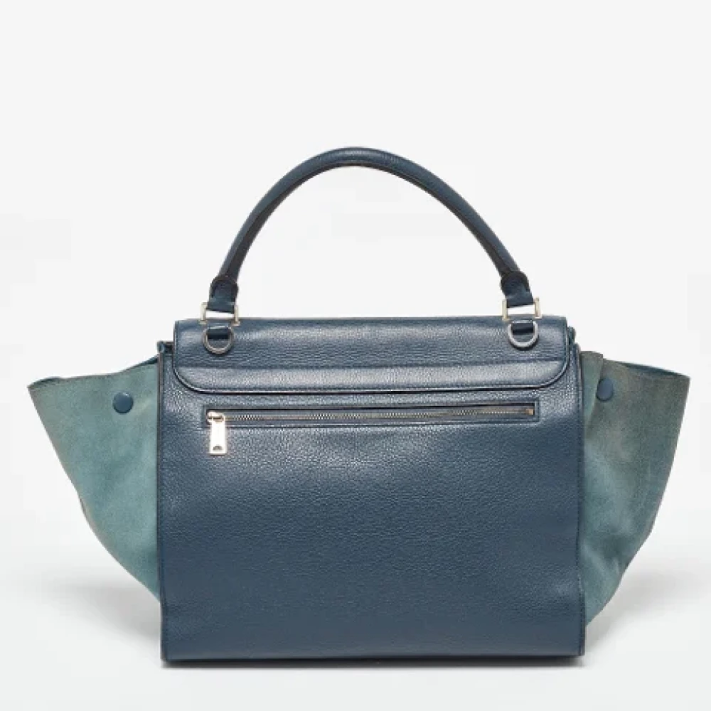 Celine Vintage Pre-owned Leather handbags Blue Dames