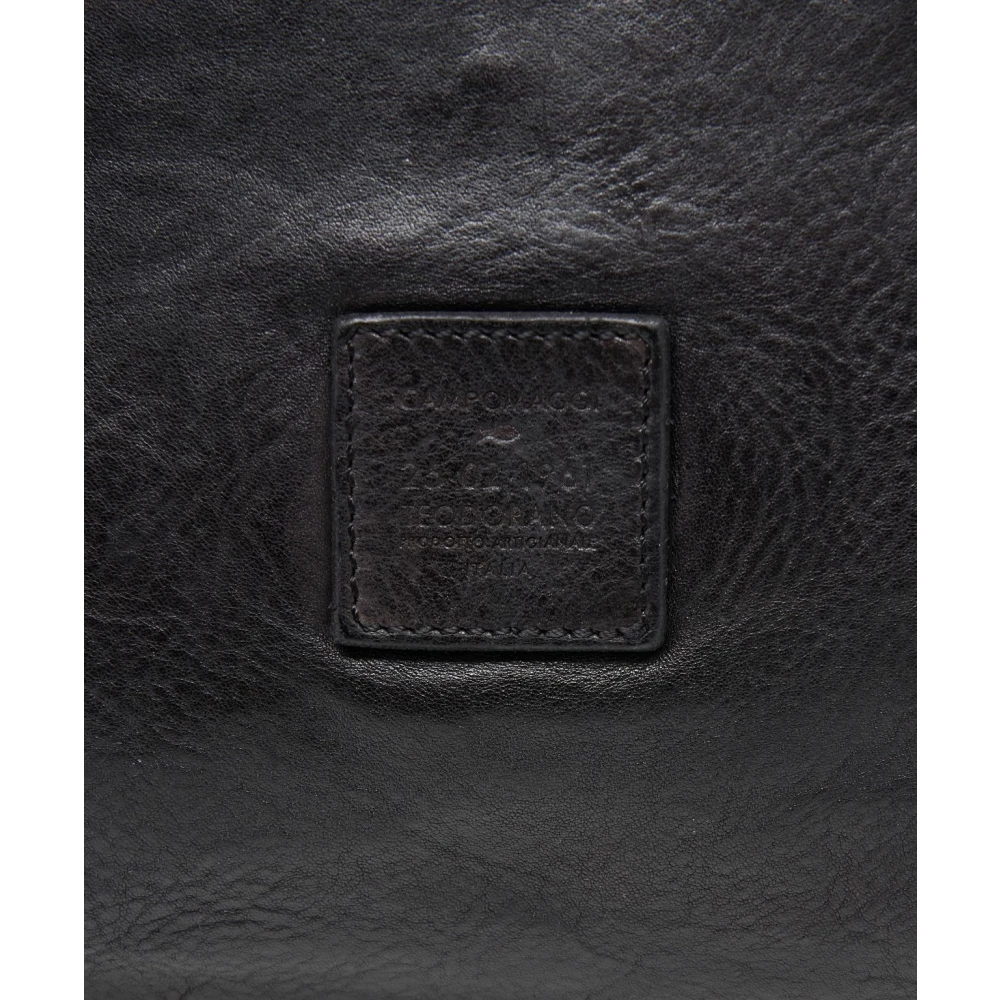 Campomaggi Zwarte Leren Bucket Bag & Rugzak Black Heren