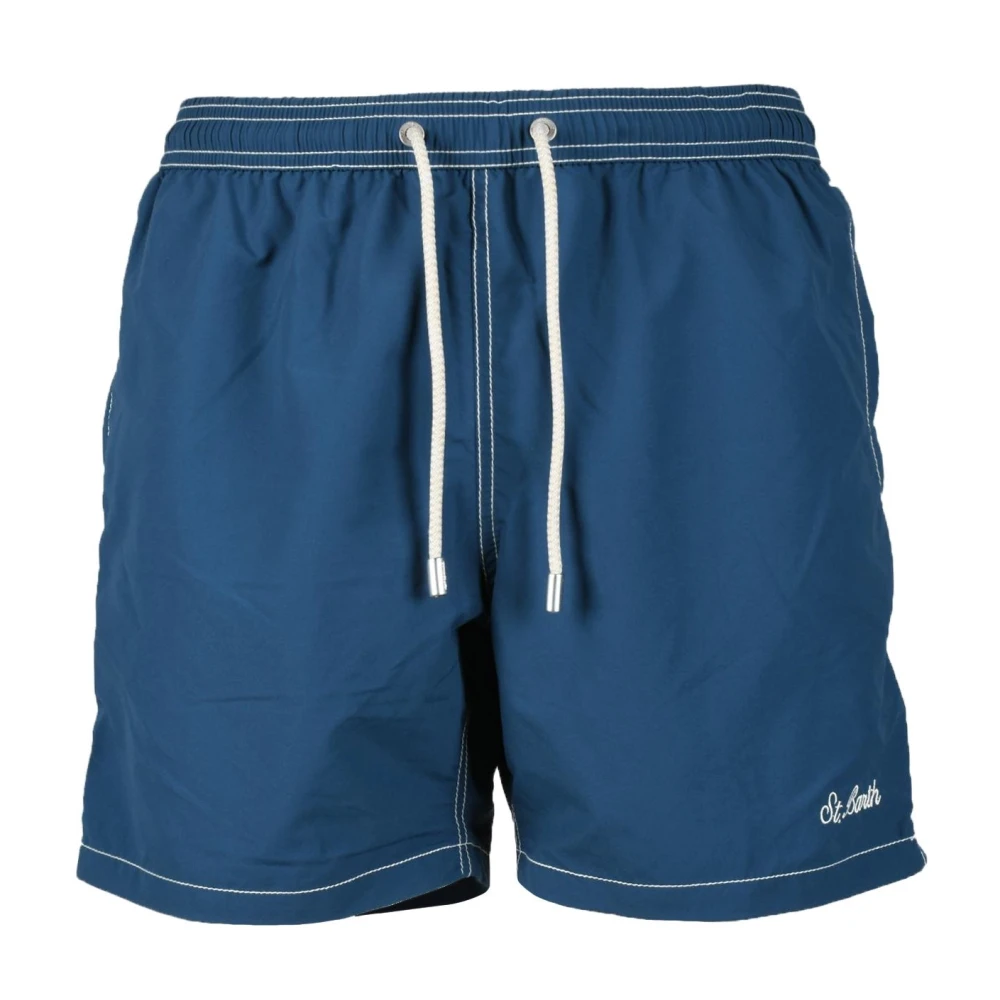 Mc2 Saint Barth Men's Blue Beachwear, Xl, Polyester Boxer Swimwear