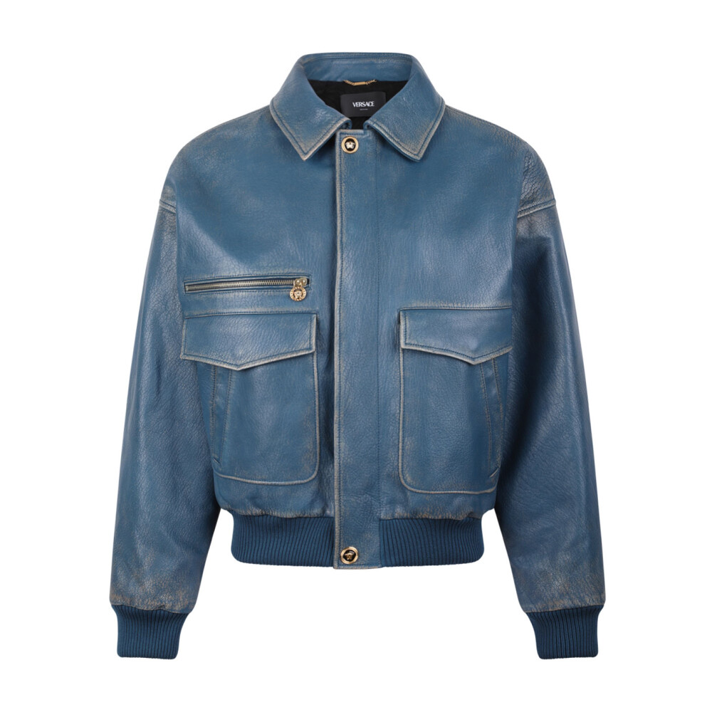 ト*キ様 VERSACE リネン　レザー　ジャケット Shop Jackets from Versace online on Miinto