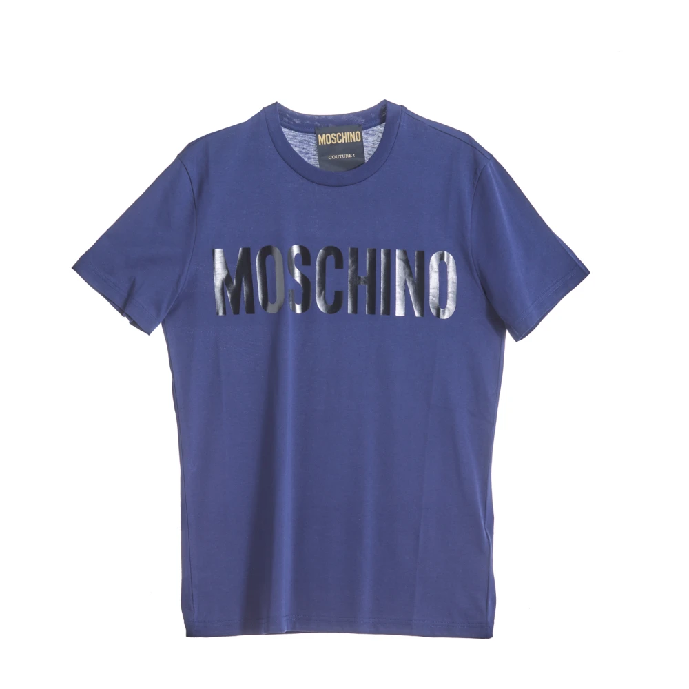 Moschino Iconisch Blauw T-shirt Blue Heren