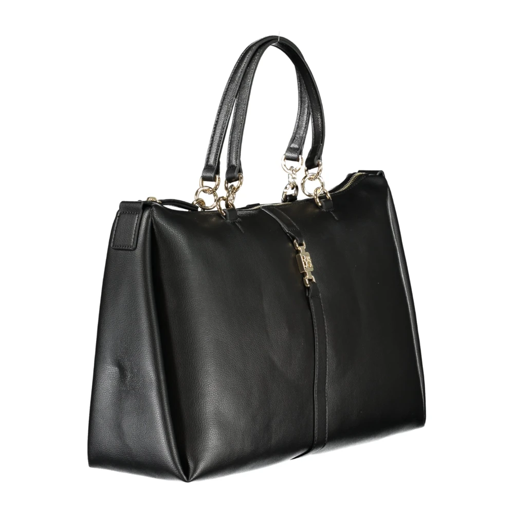 Tommy Hilfiger Zwarte Dameshandtas met Verstelbare Band Black Dames
