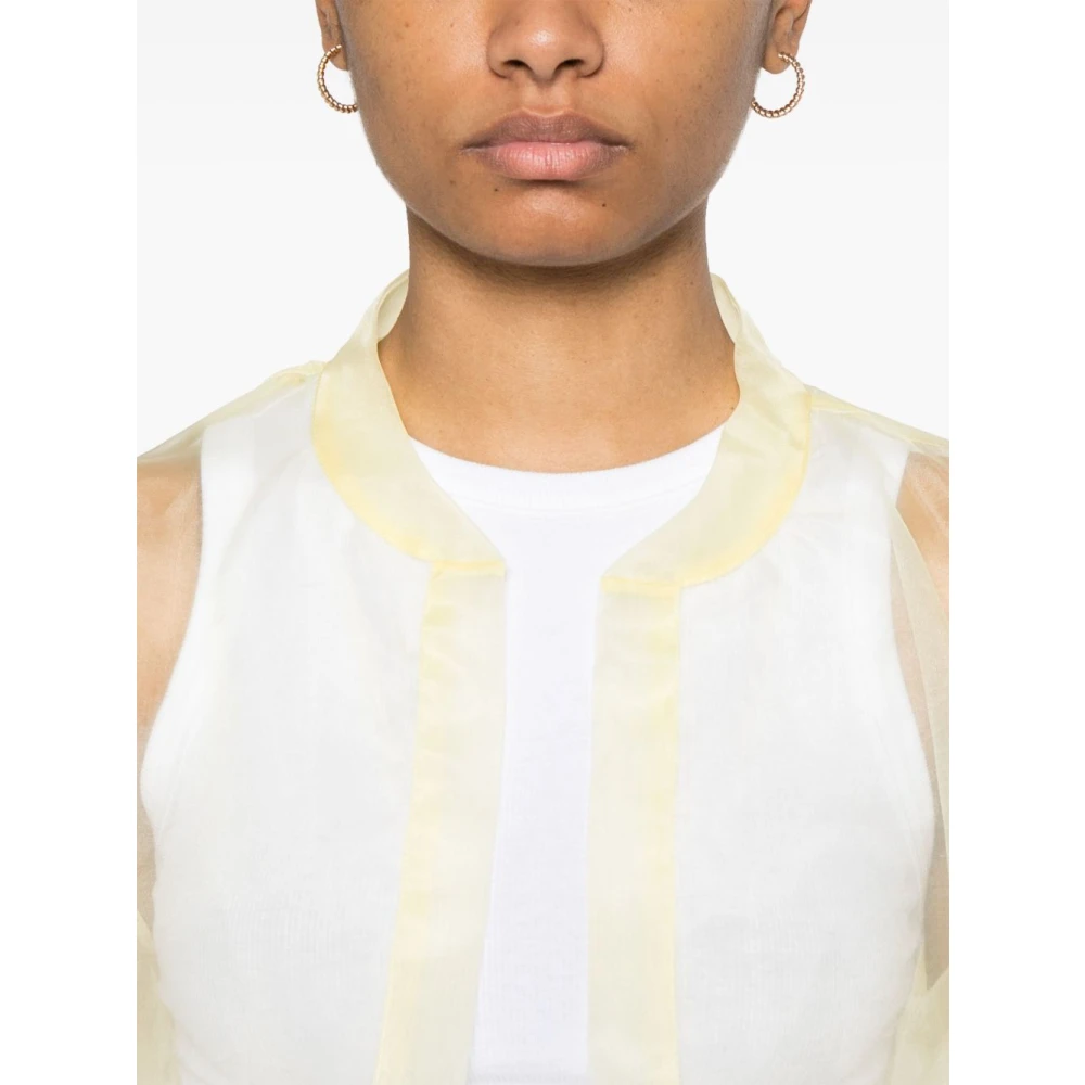 Twinset Gele Jas met Knoopmanchetten Yellow Dames