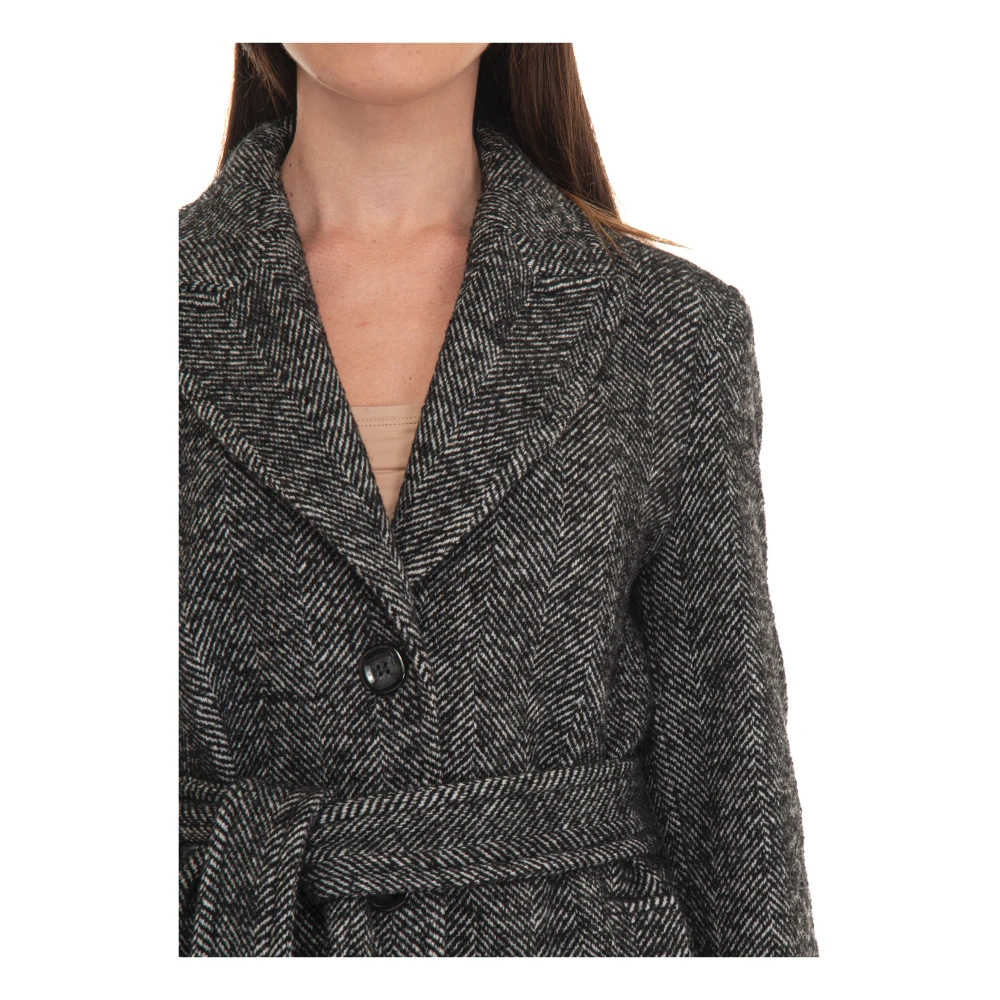 Pennyblack Herringbone 3-Knoopjas met Riem Gray Dames