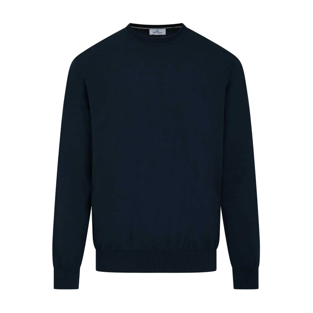 Aquascutum Men's Blue Sweatshirts, Xl, Crewneck Jumper