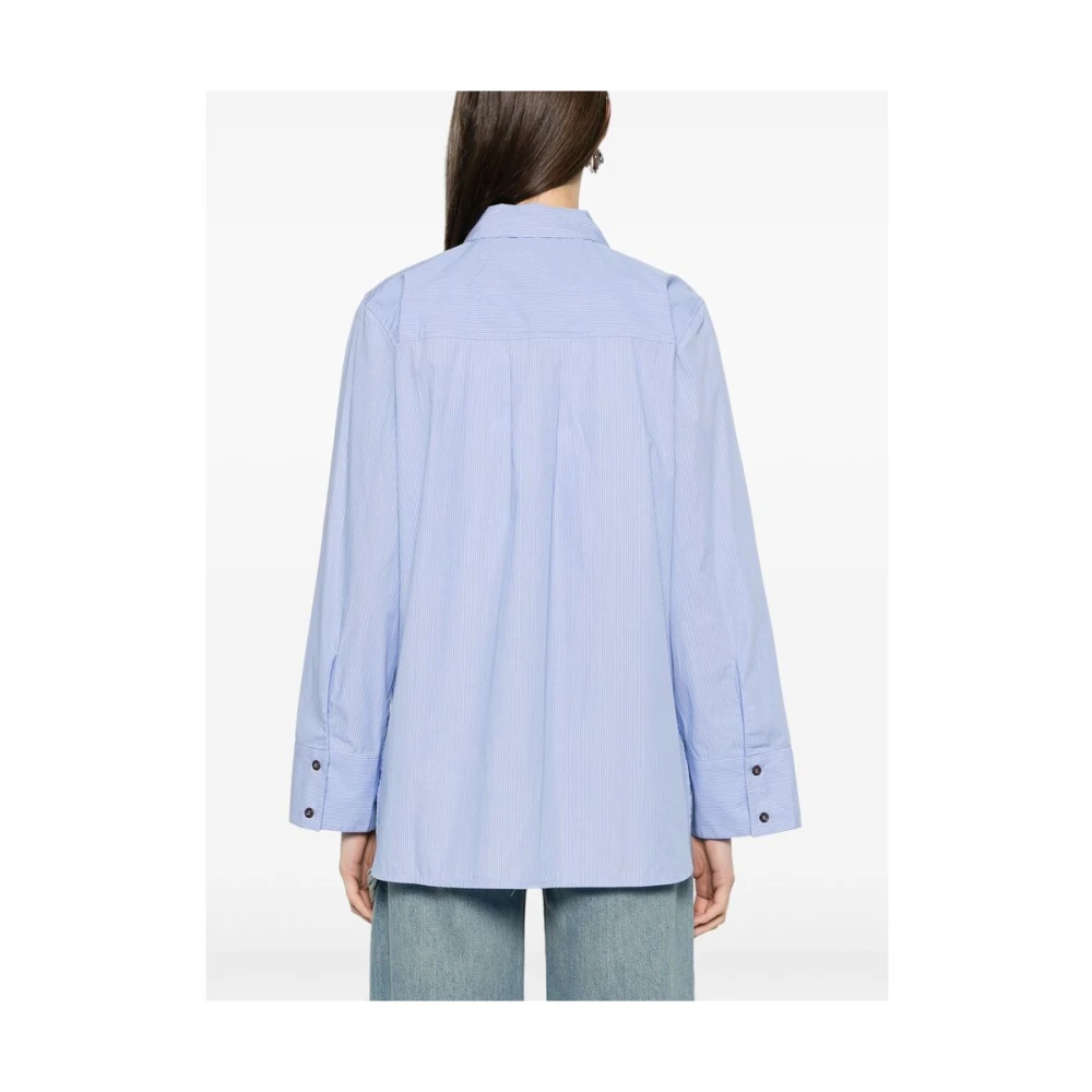 BAUM UND PFERDGARTEN Korenbloemblauwe Button-Up Shirt met Klepzakken Blue Dames