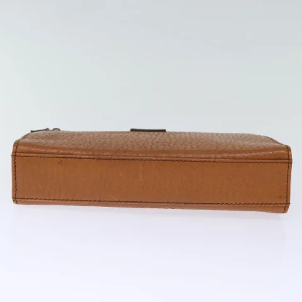 Burberry Vintage Pre-owned Leather clutches Brown Dames