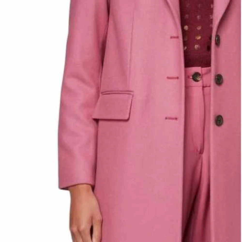 Paul Smith Roze wollen blend jas Pink Dames