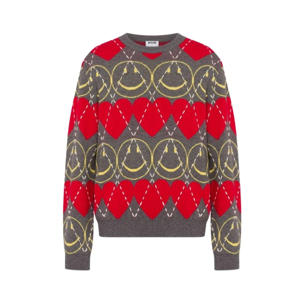 Moschino Herren Multicolor Strickwaren, Mehrfarbig, Mgröße: