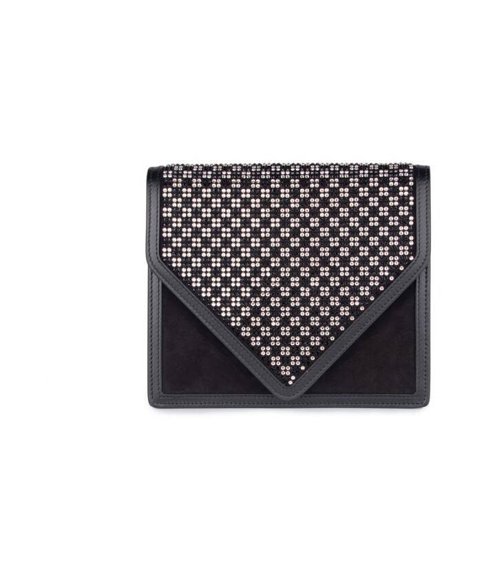 pochette-en-daim-noir-ornee