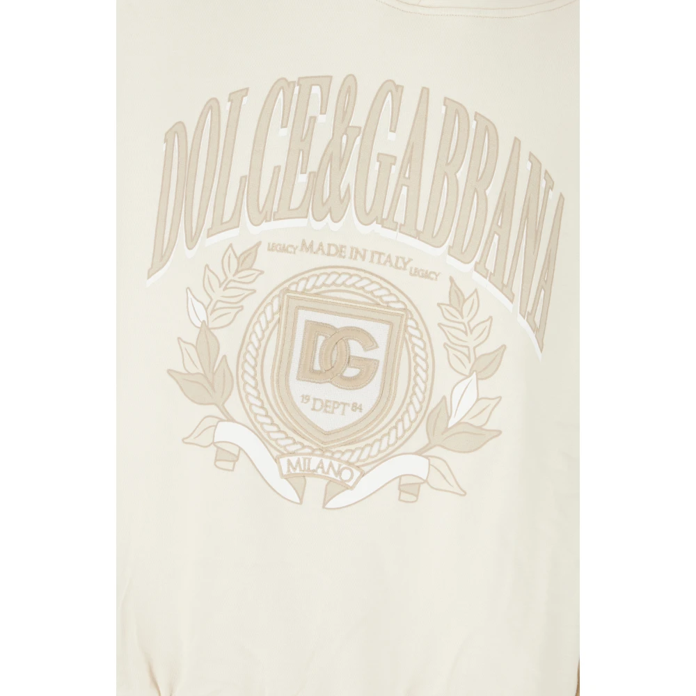 Dolce & Gabbana Stijlvolle Sweatshirts voor een Trendy Look Beige Heren