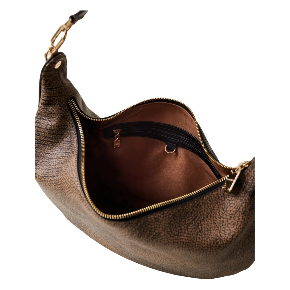 Borbonese Studded Leren Oceaan-geïnspireerde Handtas Brown Dames
