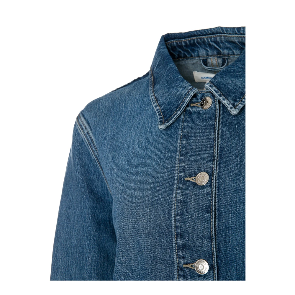Samsøe Denim Cardigan met Regular Fit Blue Dames