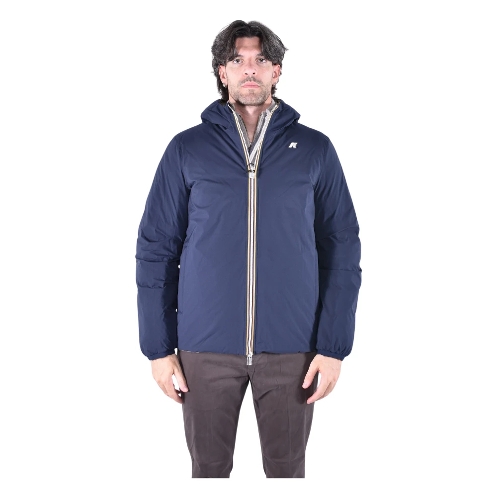 K-Way Uomo Blu/Verde Piumini K8127ww D0c Militare - Immagine 3