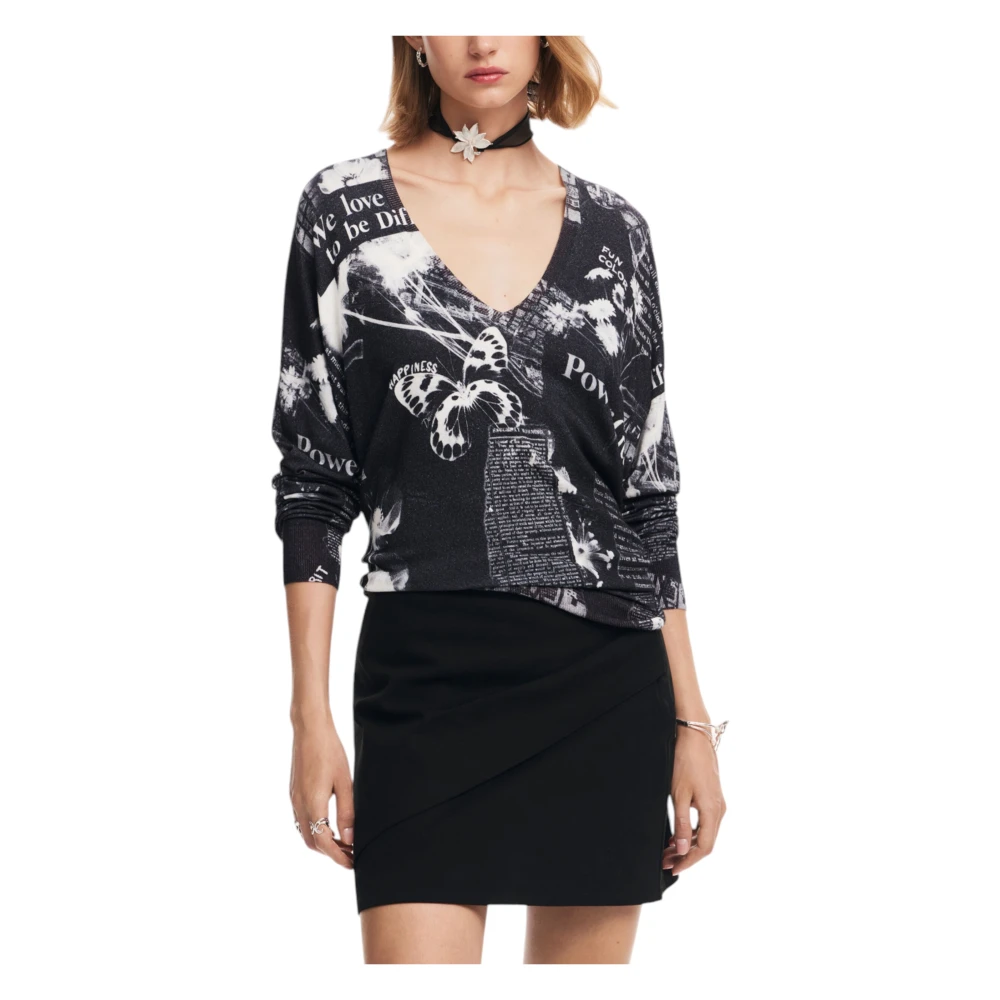 Desigual Herfst Winter Dames Trui Collectie Black Dames