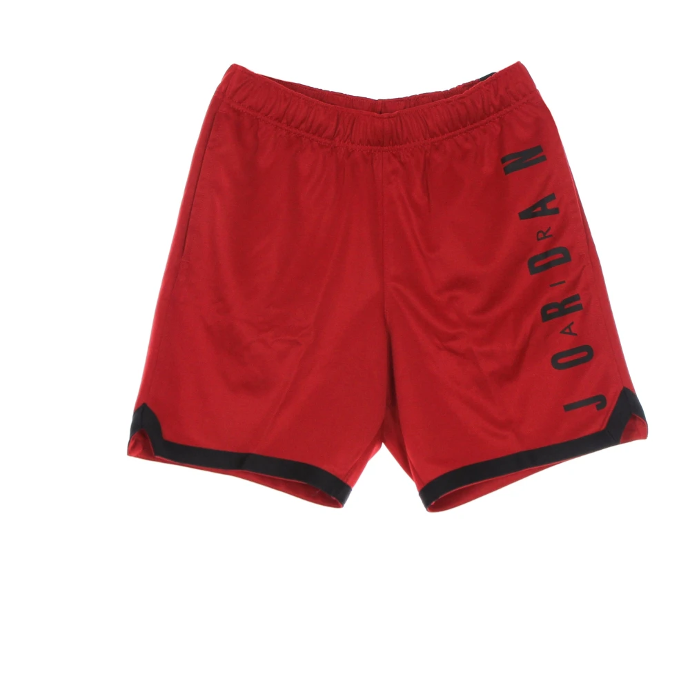 Jordan Grafische Gebreide Basketbalshorts Rood Zwart Red Heren