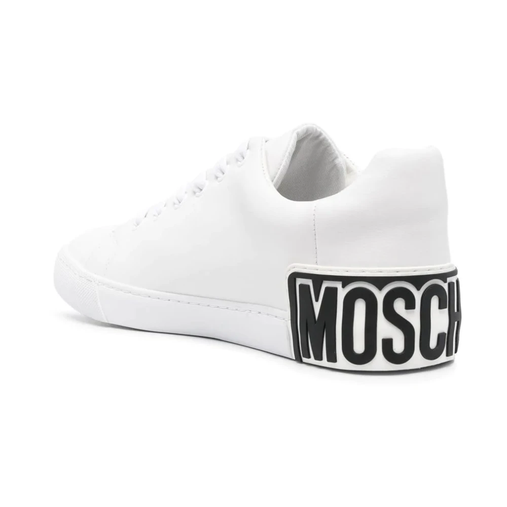Moschino Witte Logo Sneakers White Heren